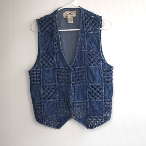 vintage jean vest